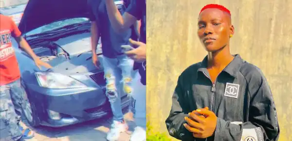 Nigerian singer, Zinoleesky buys his first car (Video)